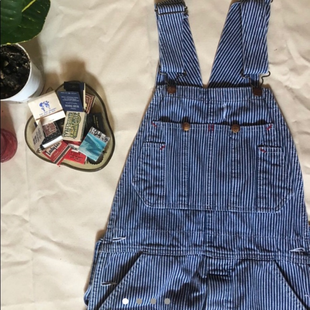 Vintage striped overalls